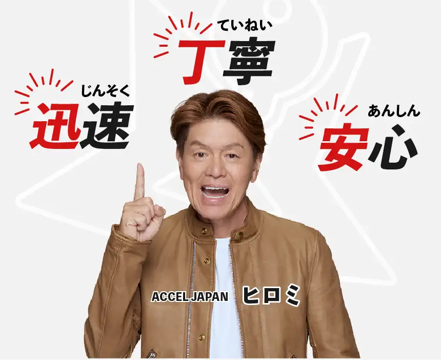 迅速・丁寧・安心を示す案内イメージ